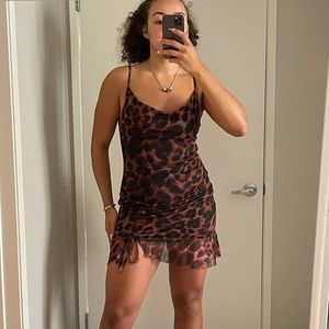 Sexy Leopard Print Dress Pretty Little Thing